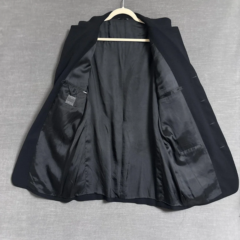Vintage Shamask Suit 44R 34x30 Black Wool Italy Triple Pleat Baggy 90s y2k 3Btn